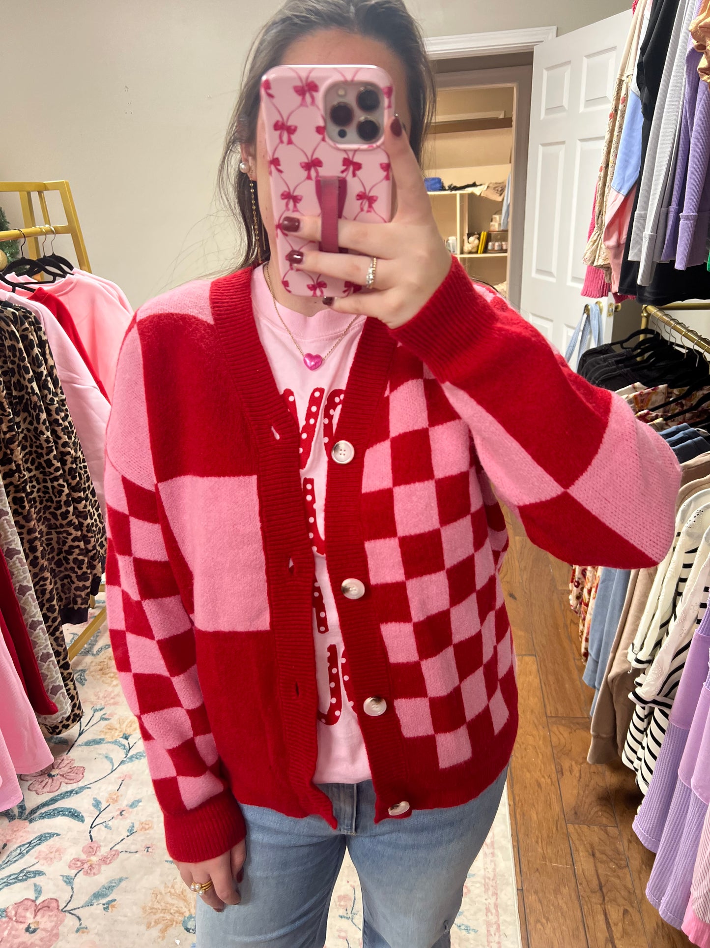 Eden checkered cardigan