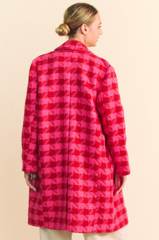 323 About to Cause a Scene Houndstooth Tweed Coat