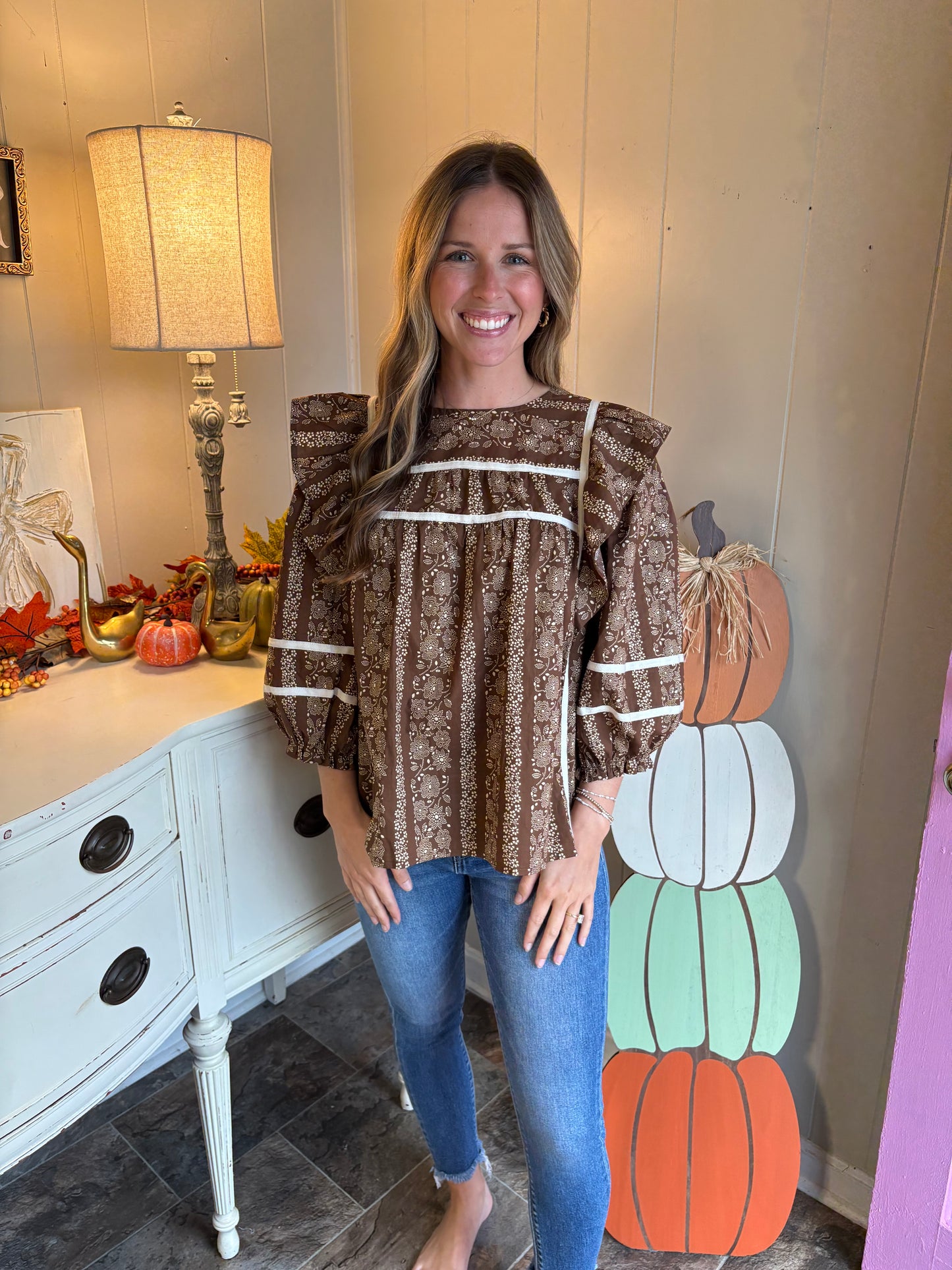 Ember Ruffle Top