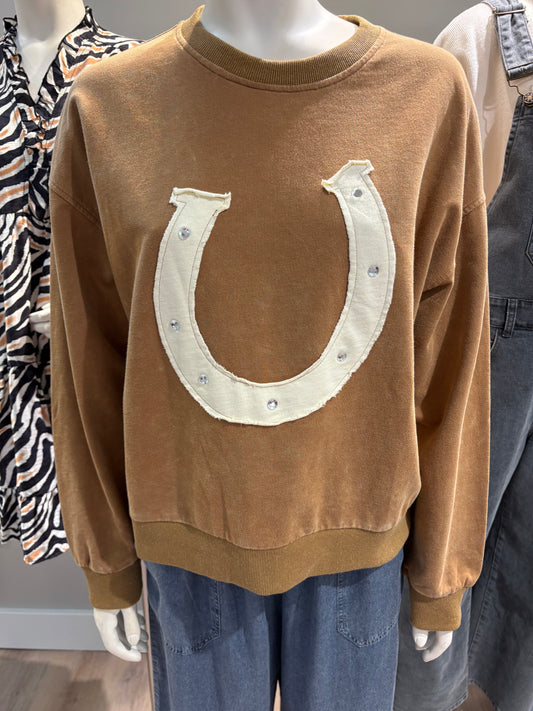 Rhinestone Cowgirl Mineral Wash Pullover