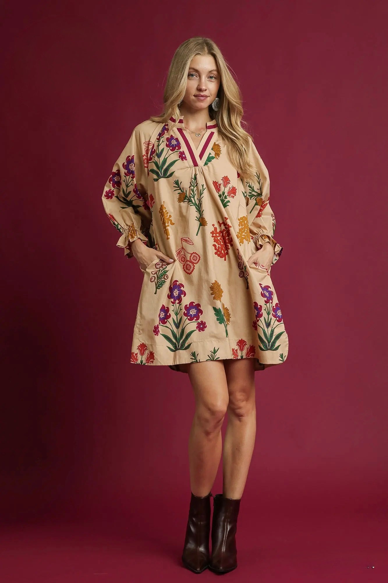 Hildreth Floral V-Neck Dress