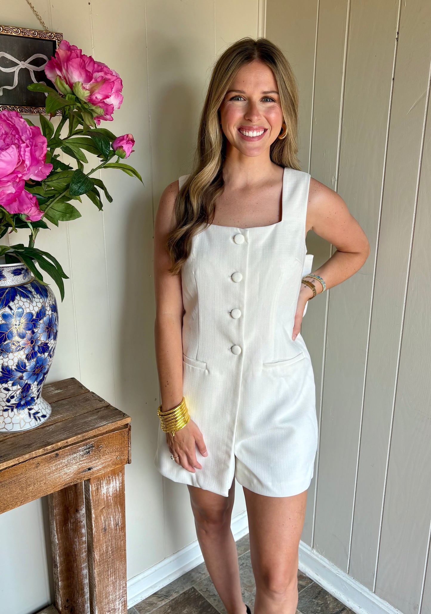 Make and Entrance Bow Back Romper