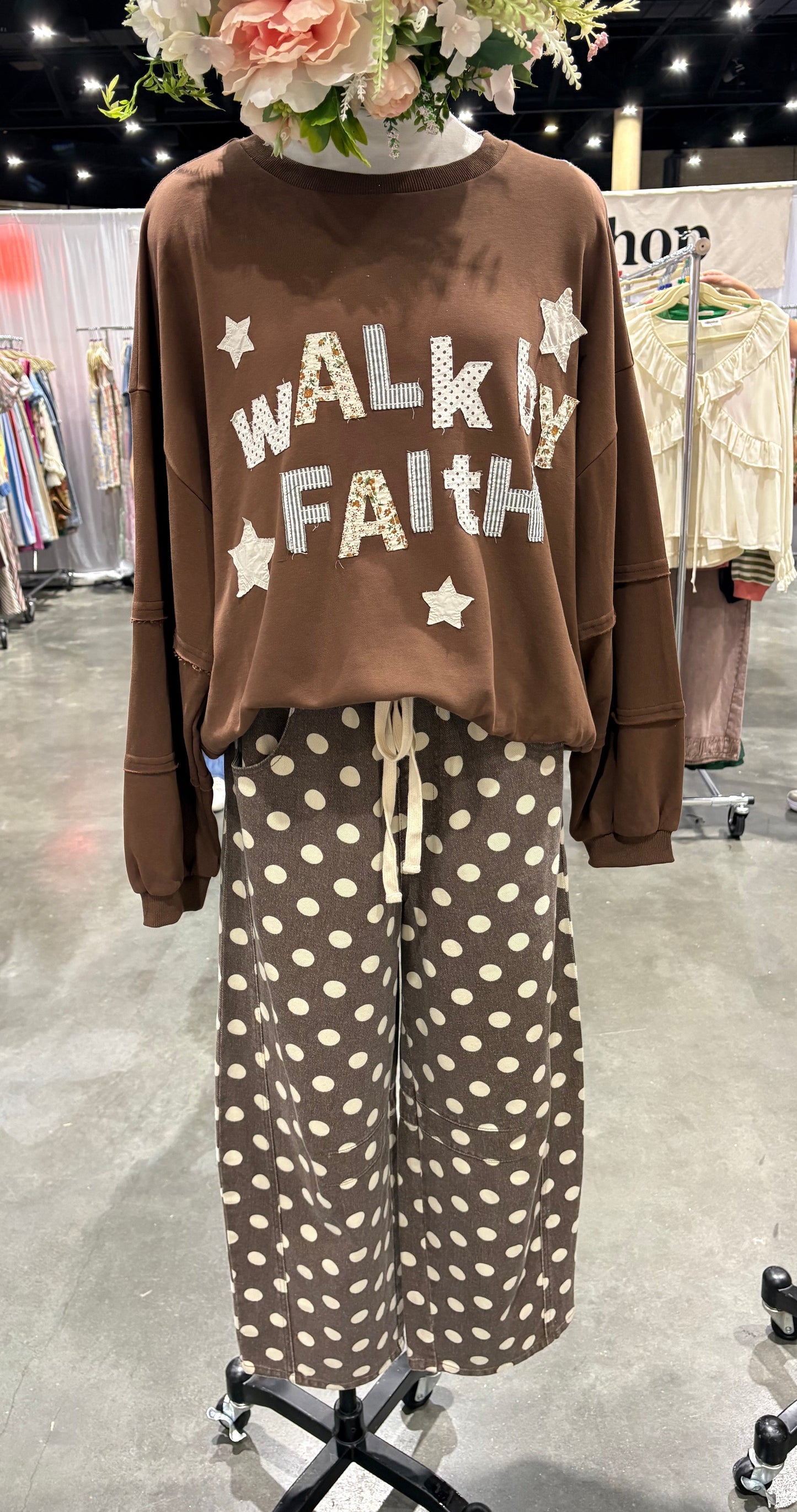 Walk By Faith Patchwork Pullover