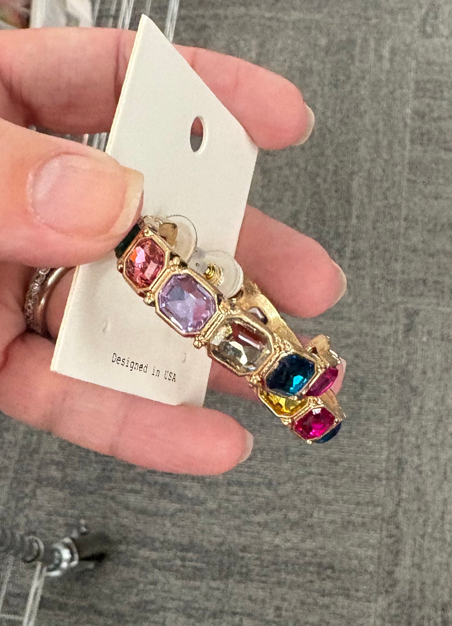 Restock- Brett’s Check Hoop Earrings