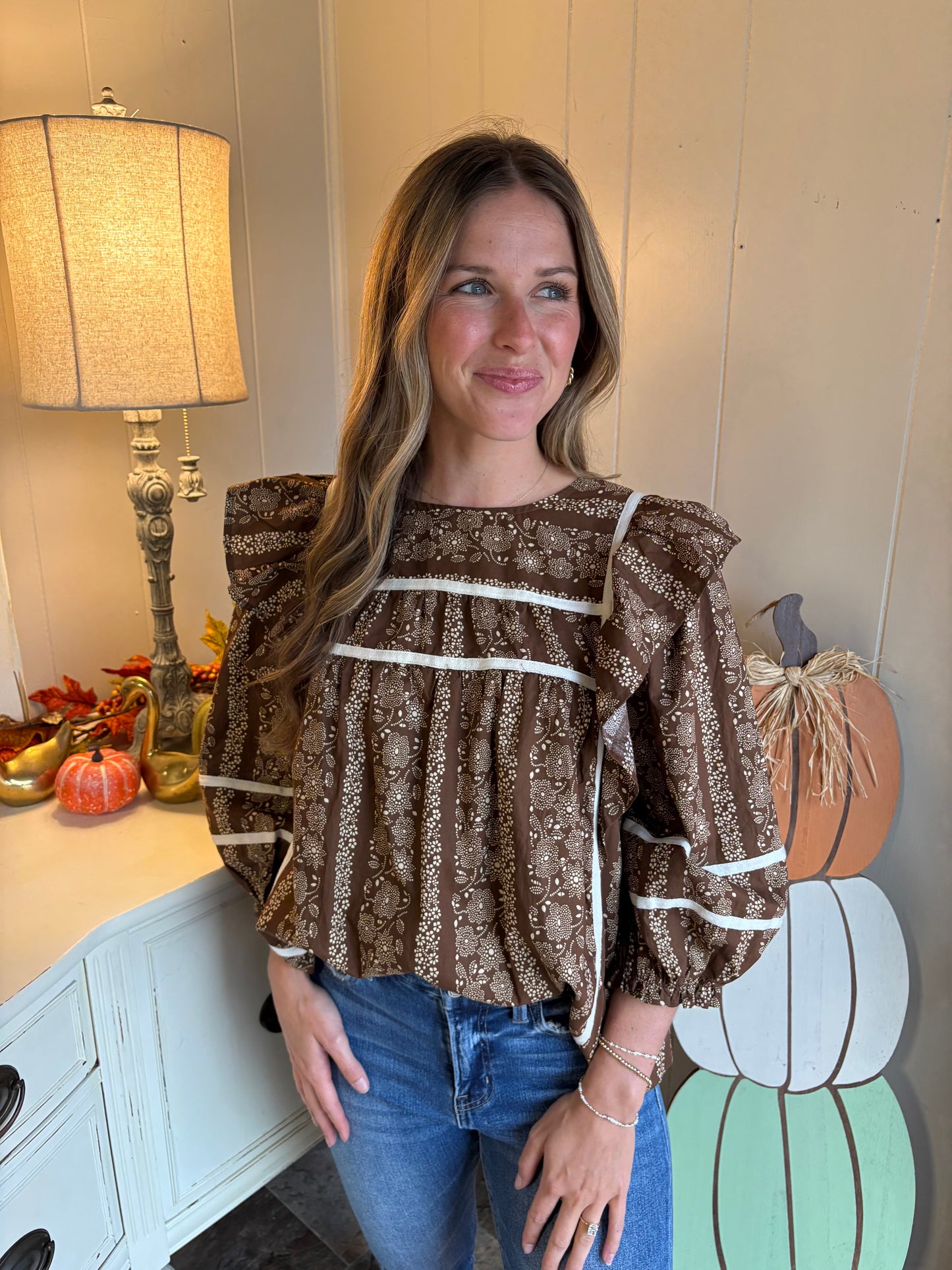 Ember Ruffle Top