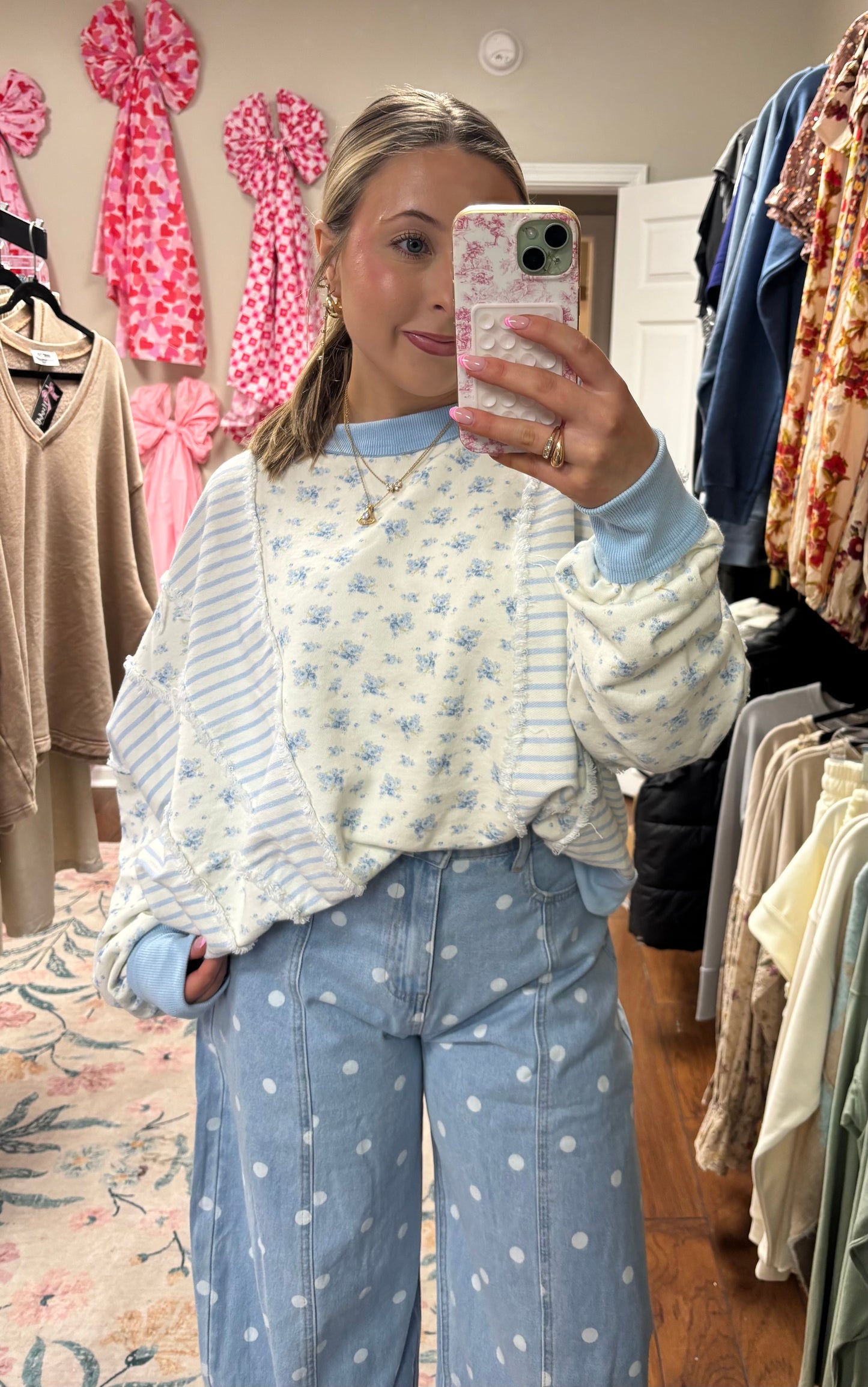 Charming Floral Pullover