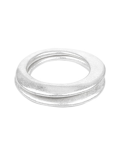 Flat Geometric Bangle Set