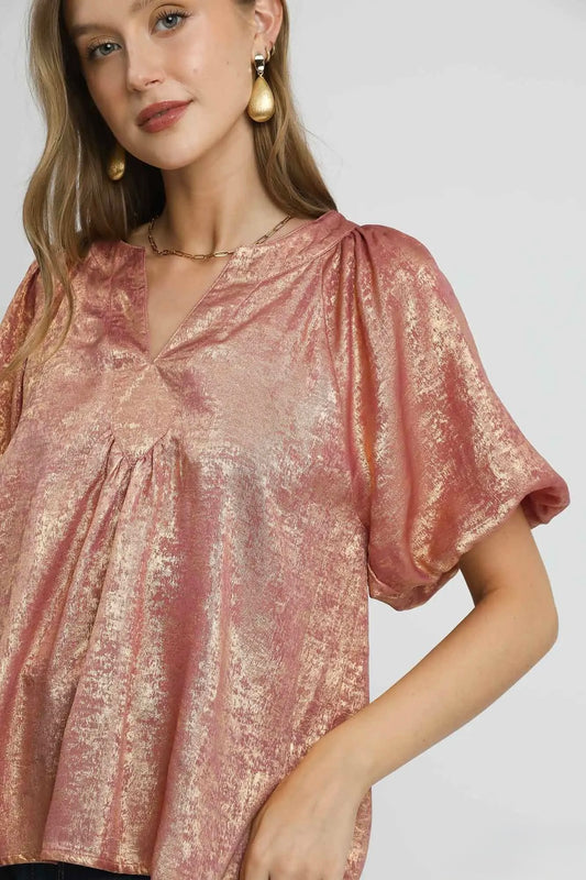 Rose Shimmer Top