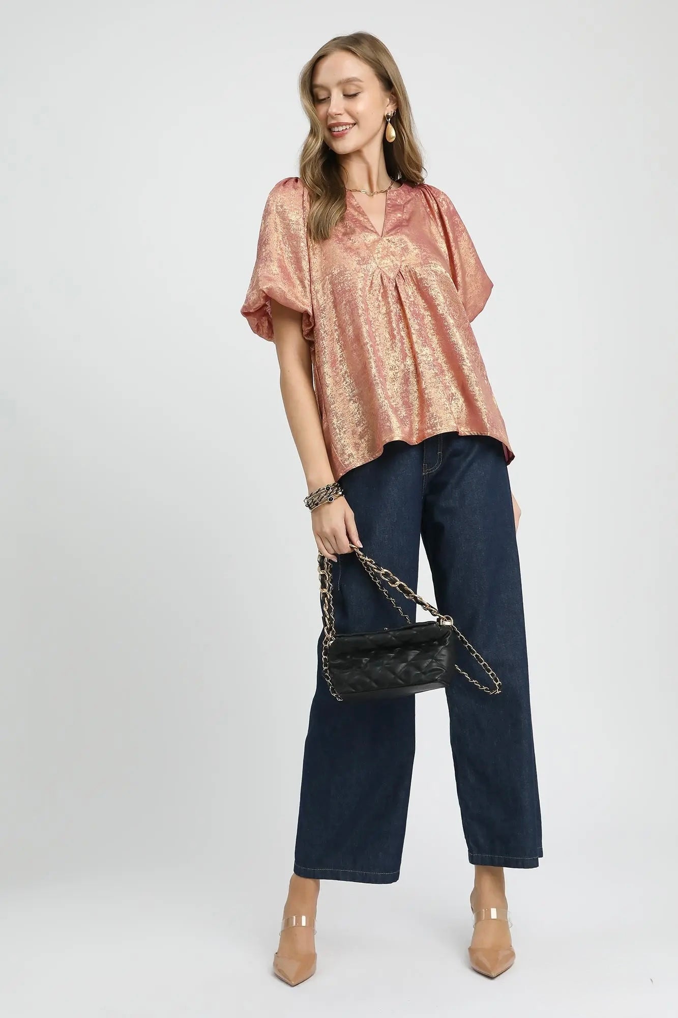 Rose Shimmer Top