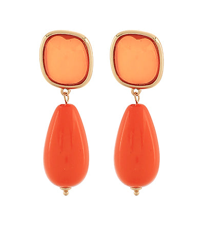 Orange Statement Earrings