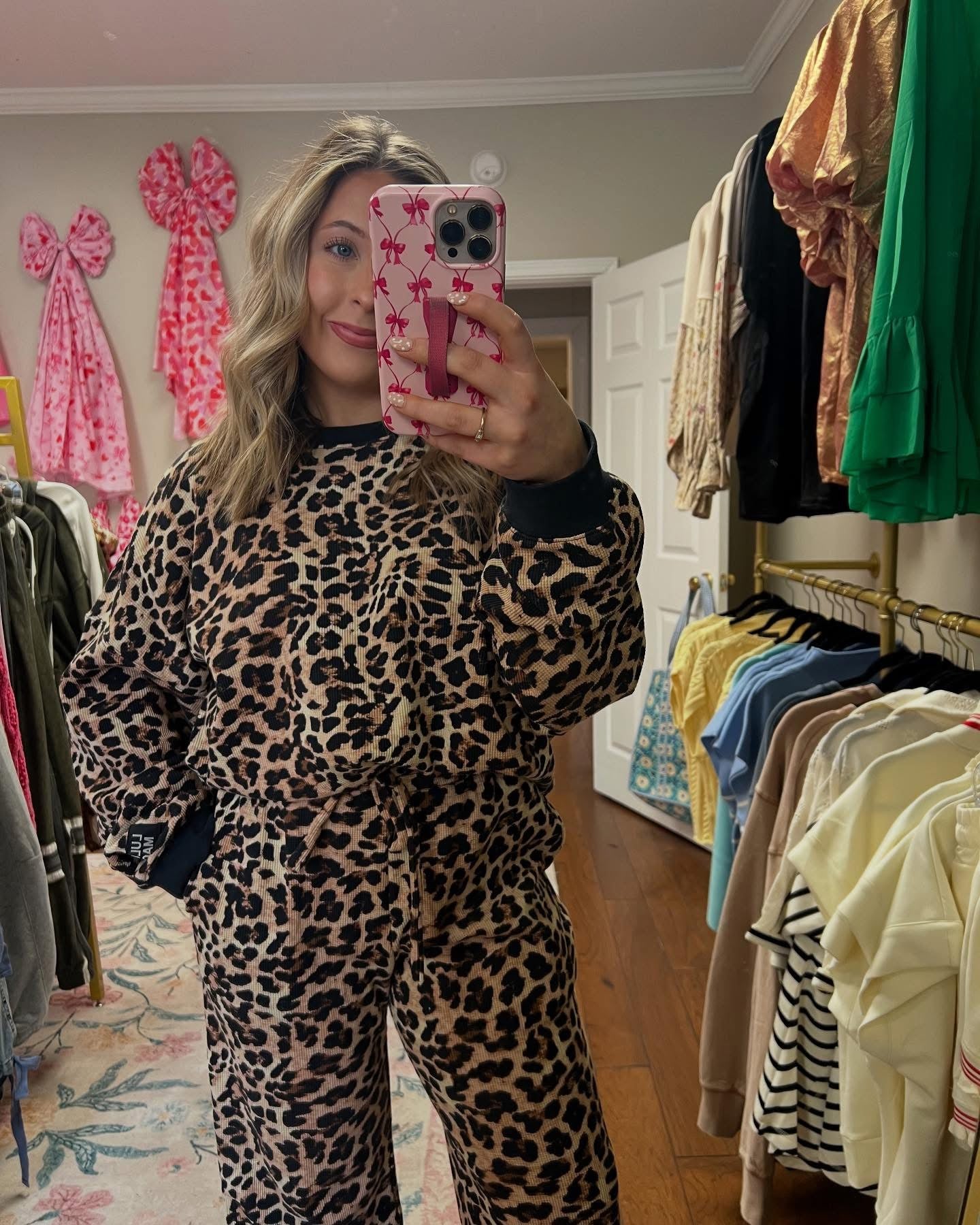 Pre-Order Lulu Mac Waffle Knit Leopard Pants