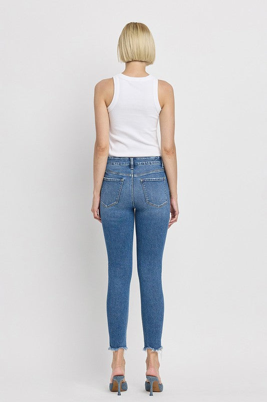 High Rise Rae Hem Crop Skinny Jeans