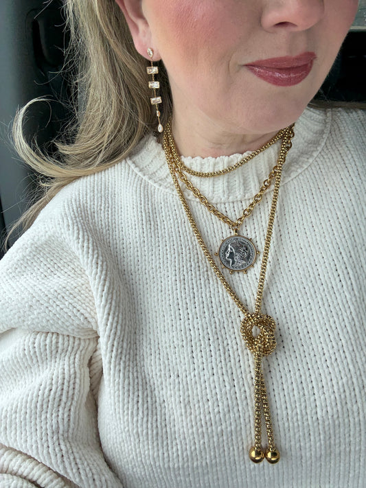 Pre-Order Two Toned Coin Necklace