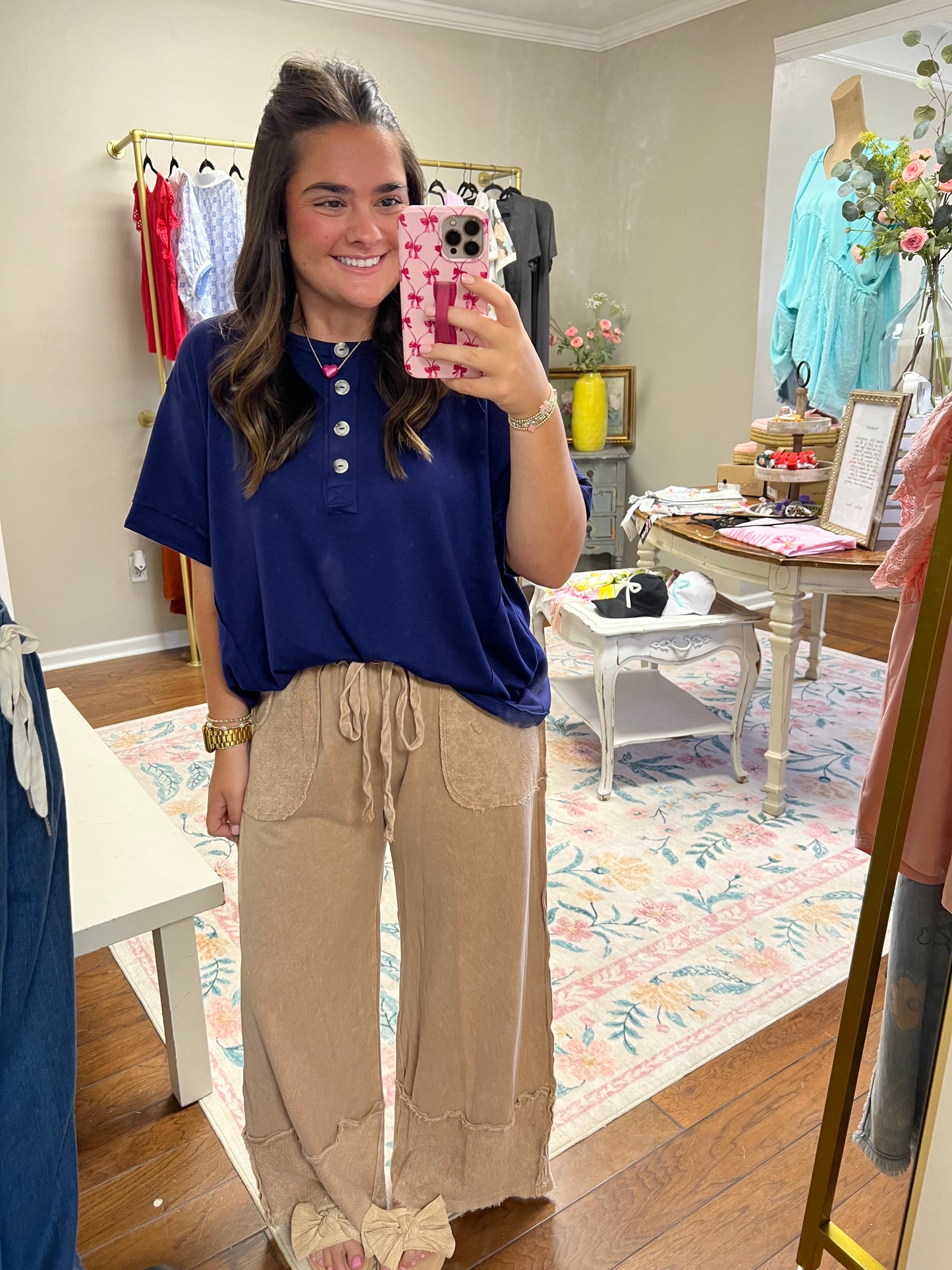 Denise Comfy Cozy Pants - Latte