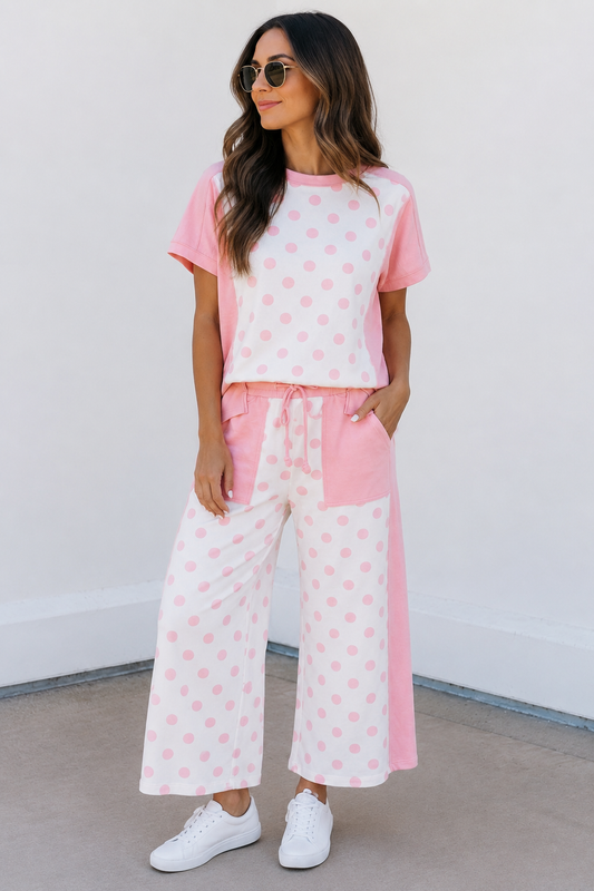 Pre-Order Dottie Dot Wide Leg Set
