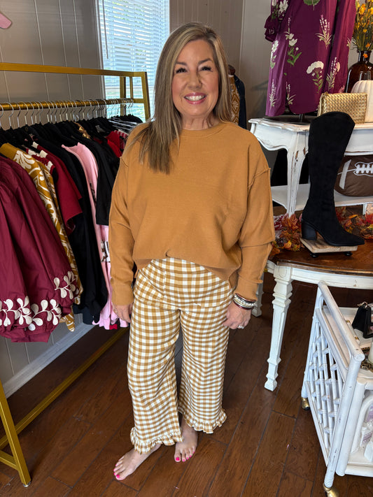 Scottsboro Gingham Ruffle Pants