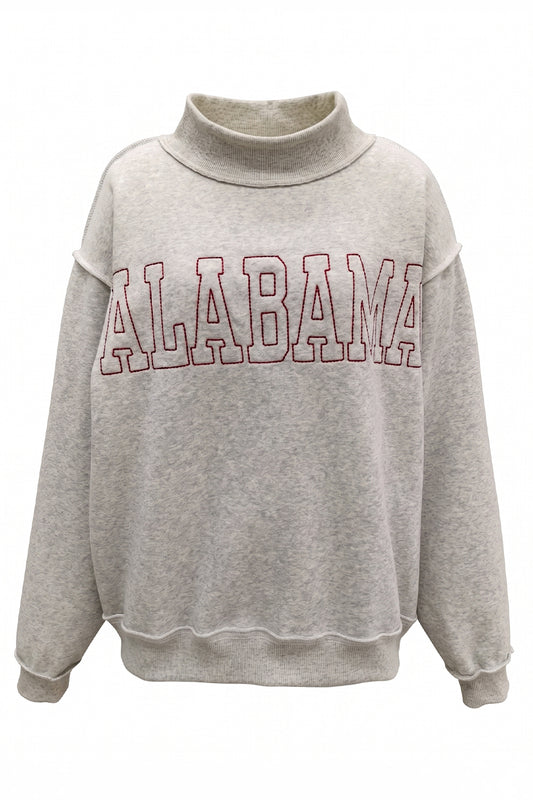 Pre-Order Alabama Stitch Embroidery Mock Neck