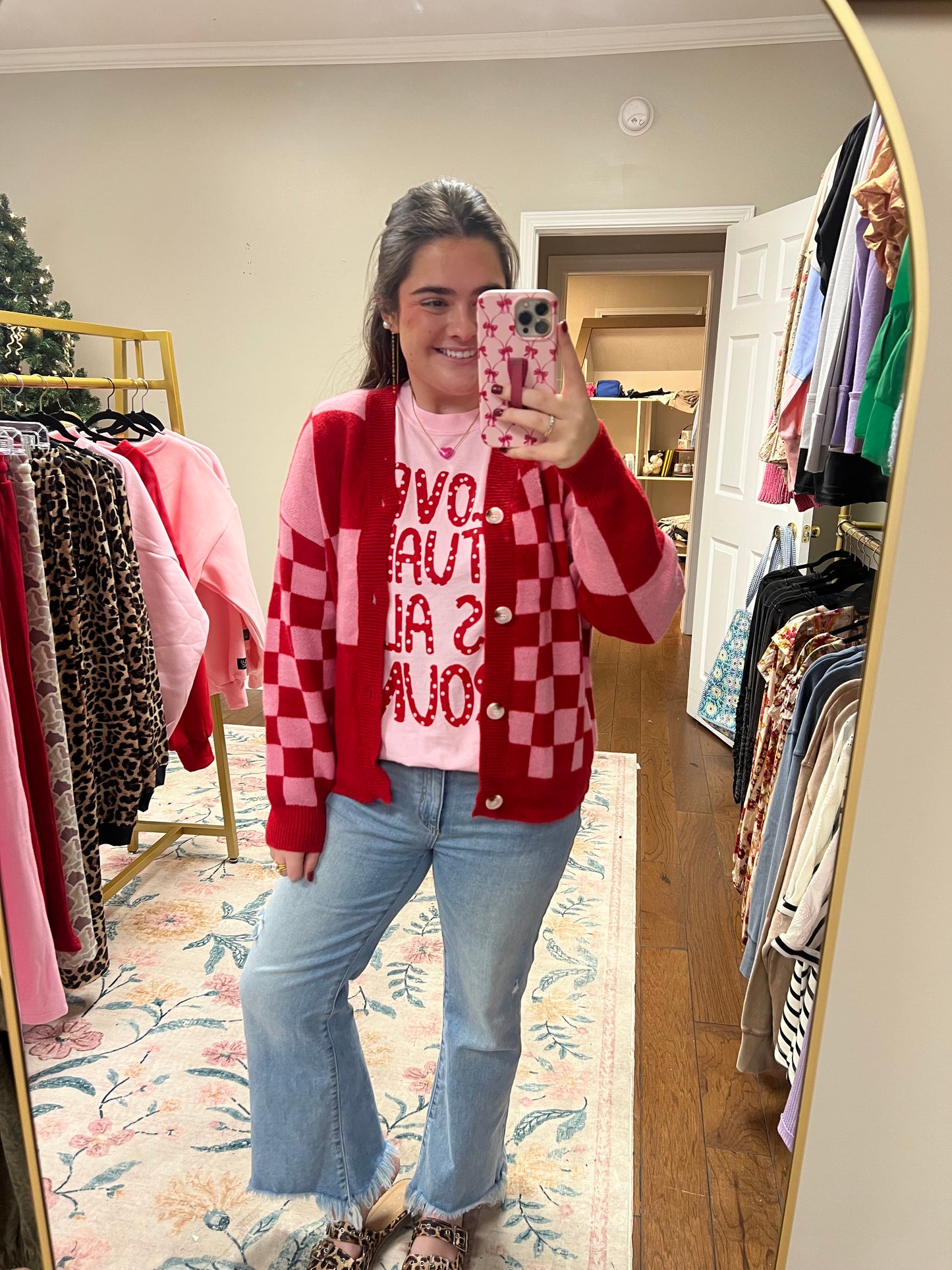 Eden checkered cardigan