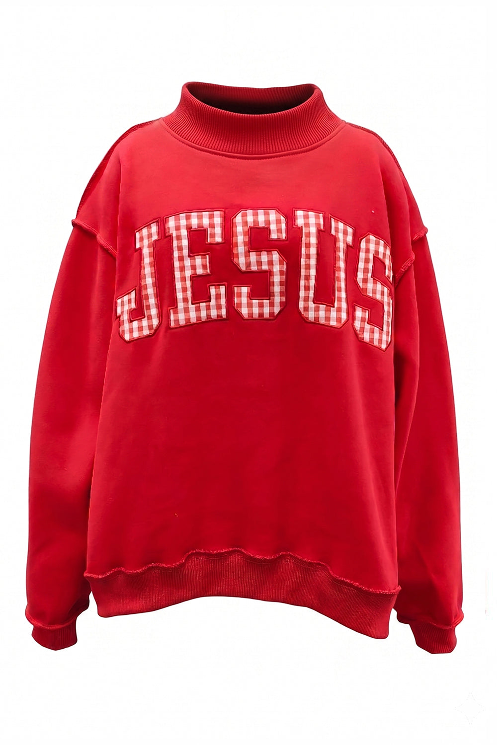 Pre-Order Jesus Gingham Mock Neck
