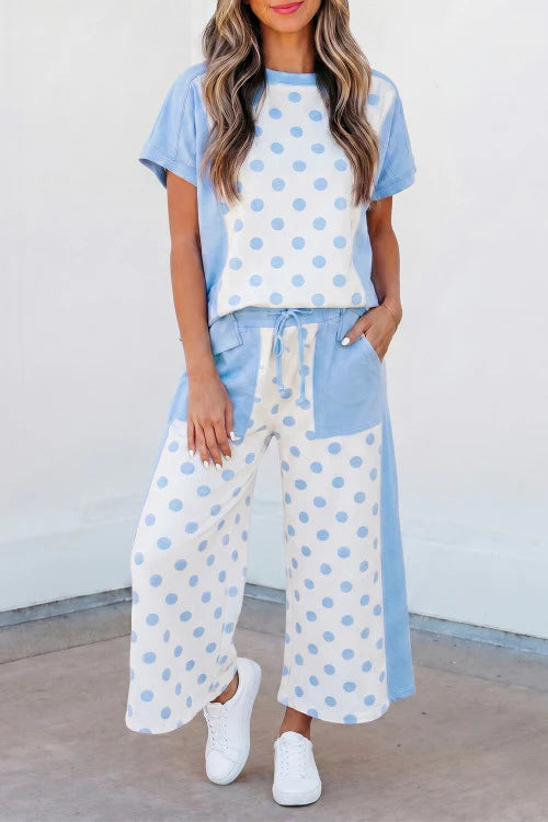 Pre-Order Dottie Dot Wide Leg Set