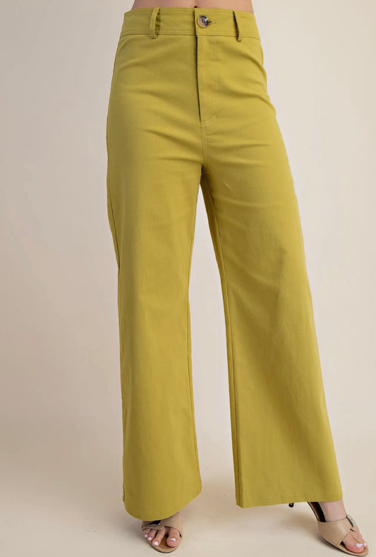 Through the Day Pants - Fall Lime