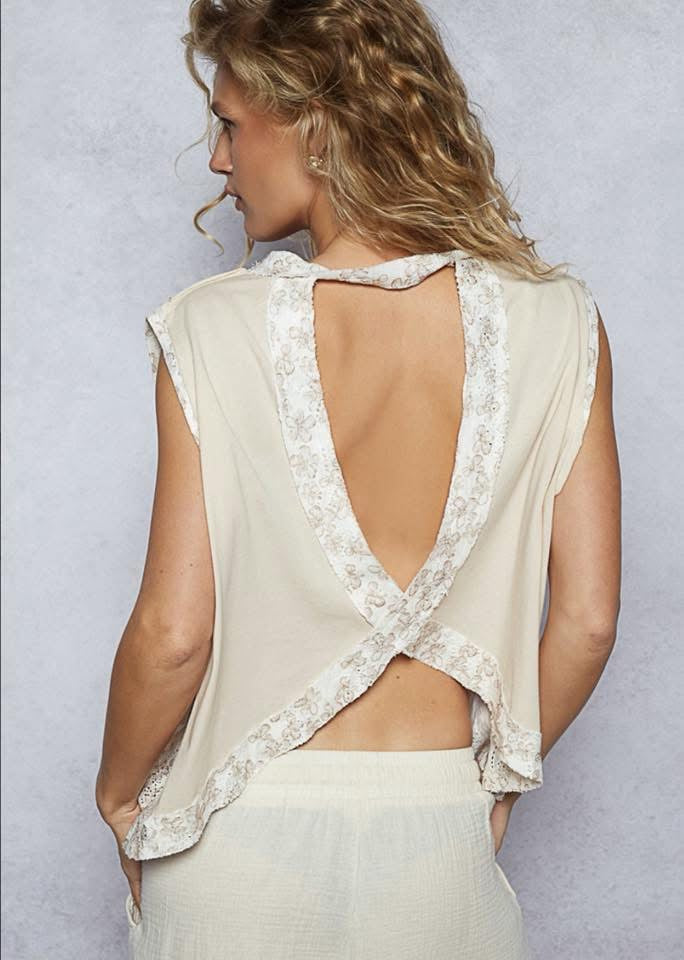 Harrison Almond Cutout Top