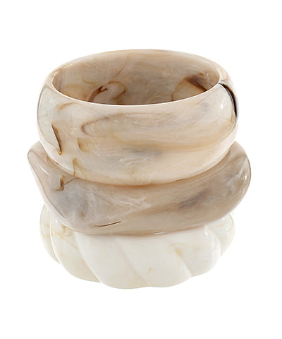 Bold Marble Bangle Set