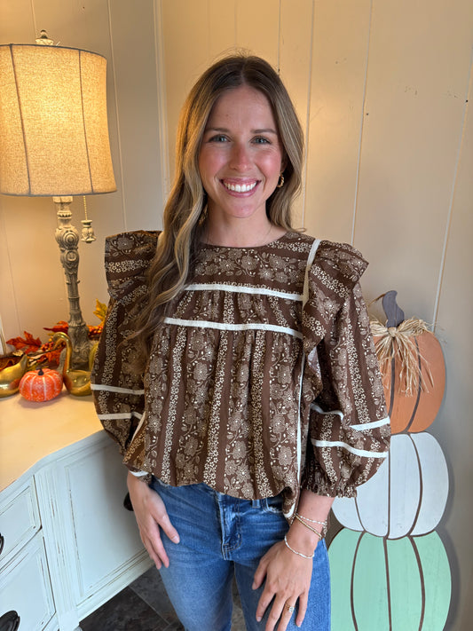 Ember Ruffle Top