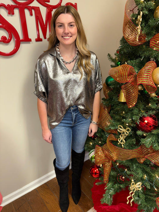 Pewter Shine Top