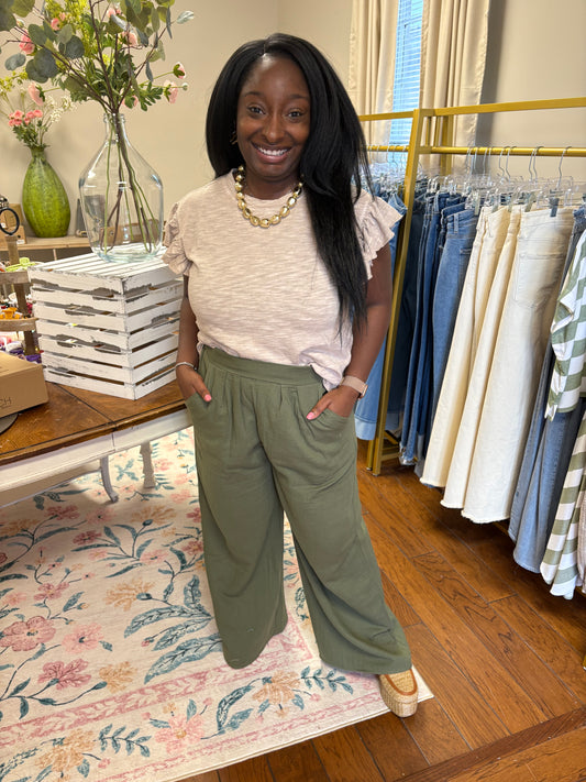 Slay the Day Pants - Olive