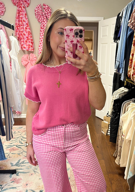 Lucy Scalloped Sweater