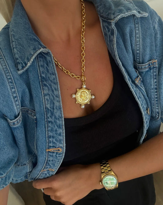 Pre- Order Pearl Coin Necklace