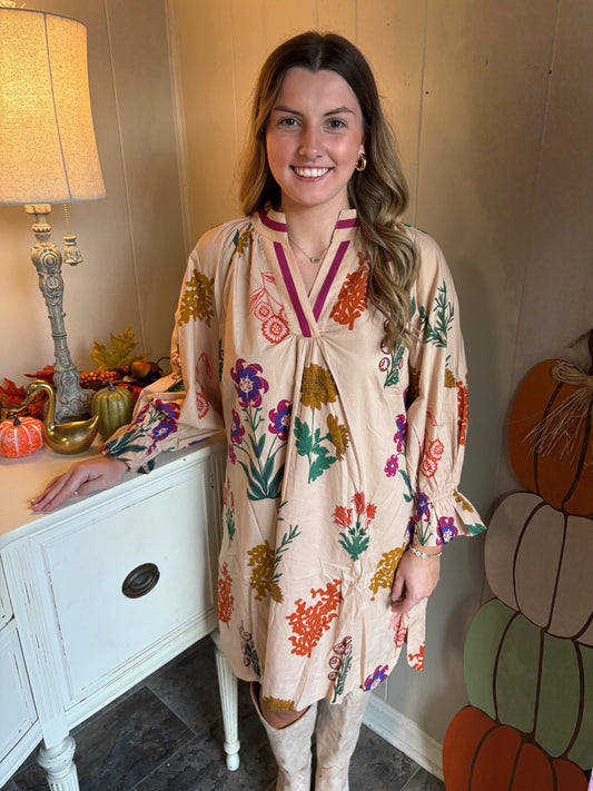 Hildreth Floral V-Neck Dress