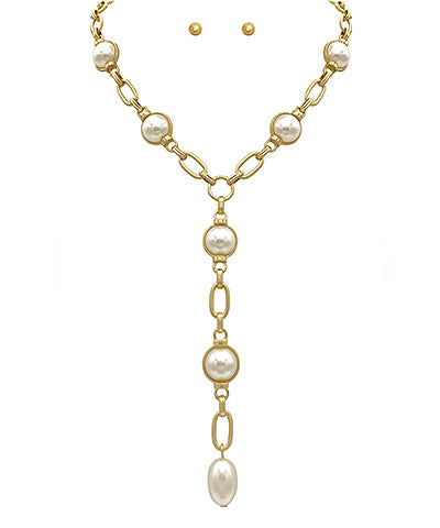 Simply Stunning Pearl Y Necklace