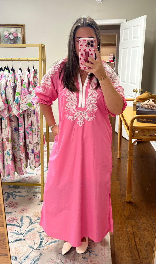 Everleigh Embroidered Midi Dress