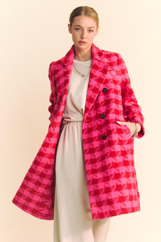 323 About to Cause a Scene Houndstooth Tweed Coat