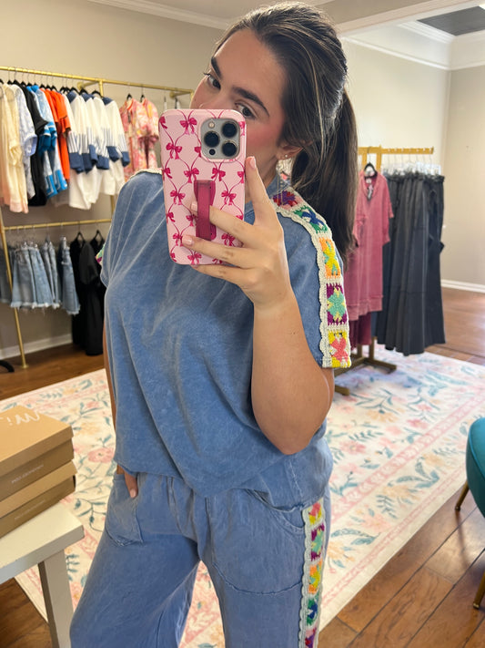 Jacobs Crochet Patch Top