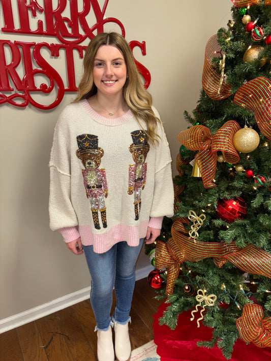 Glam Christmas Teddy Sweater
