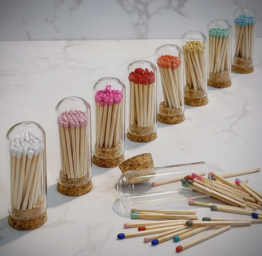 Mini Cloche Jar - Matches (Multiple Color Options)