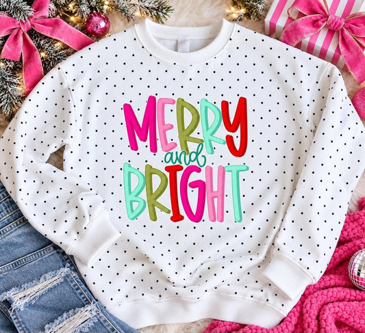 Pre-Order Merry and Bright Polka Dot Pullover