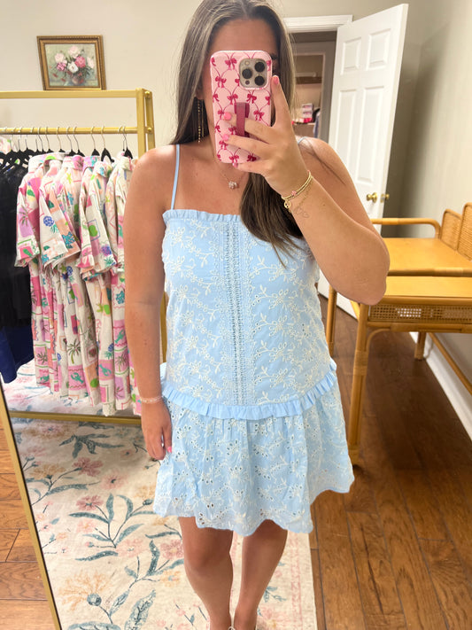 Something Blue Eyelet Dress