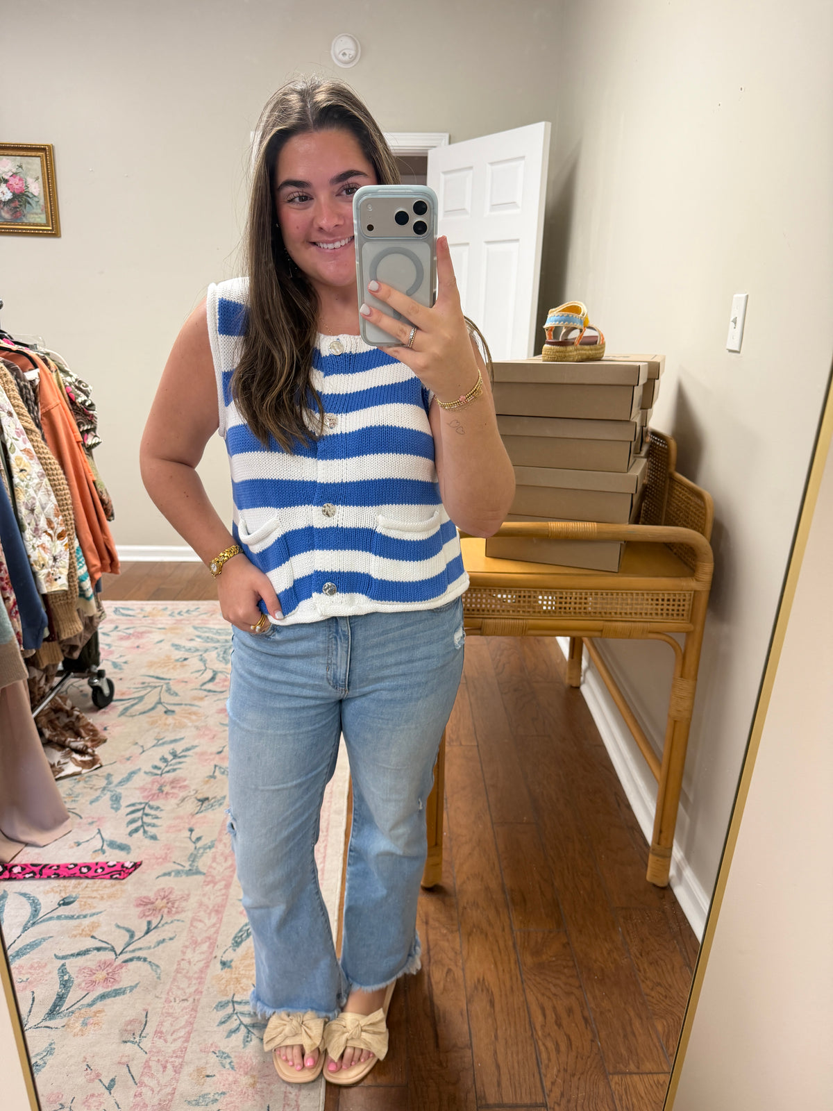 Blue All Around Top