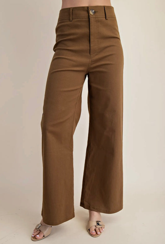 Through the Day Pants - Mocha
