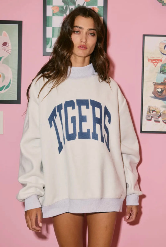 Pre-Order Tigers/War Damn Reversible MockNeck Sweatshirt