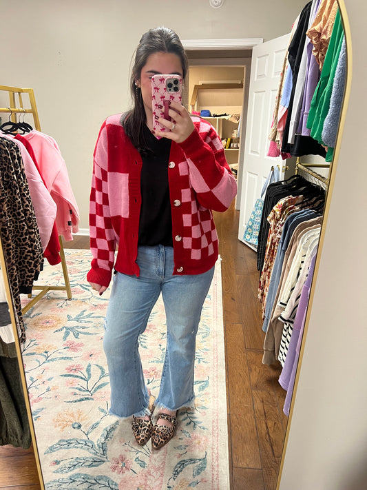 Eden checkered cardigan