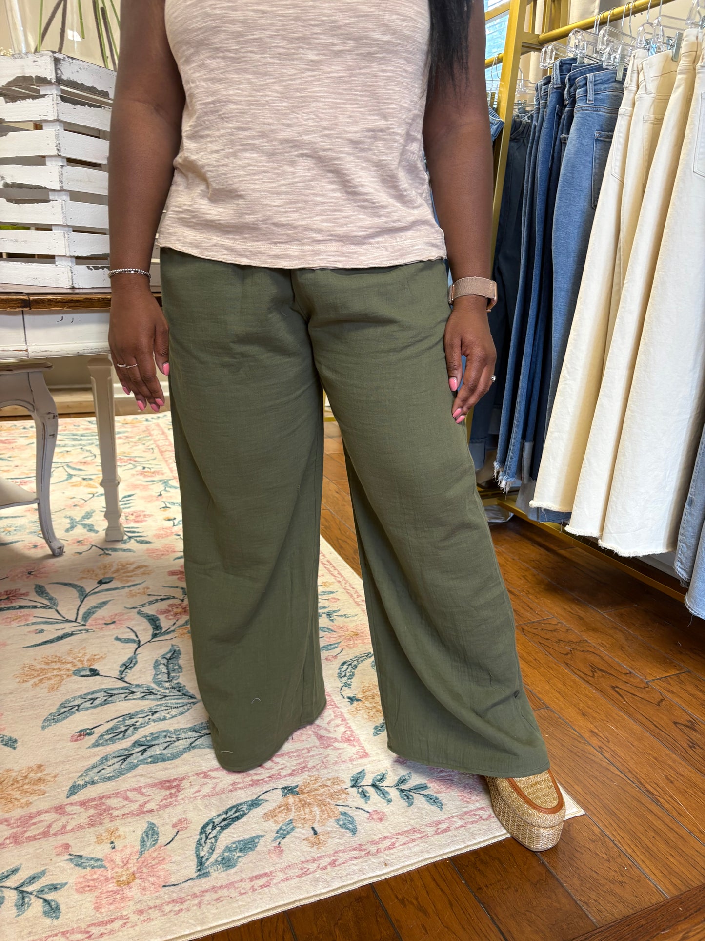 Slay the Day Pants - Olive
