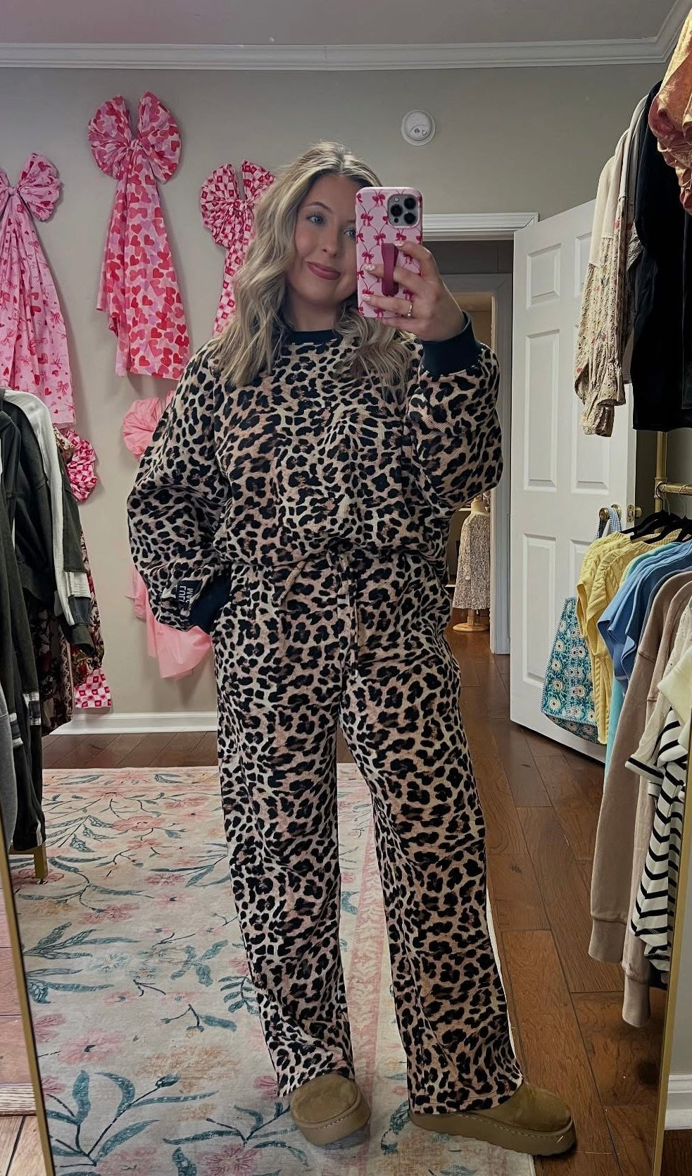 Pre-Order Lulu Mac Waffle Knit Leopard Pants