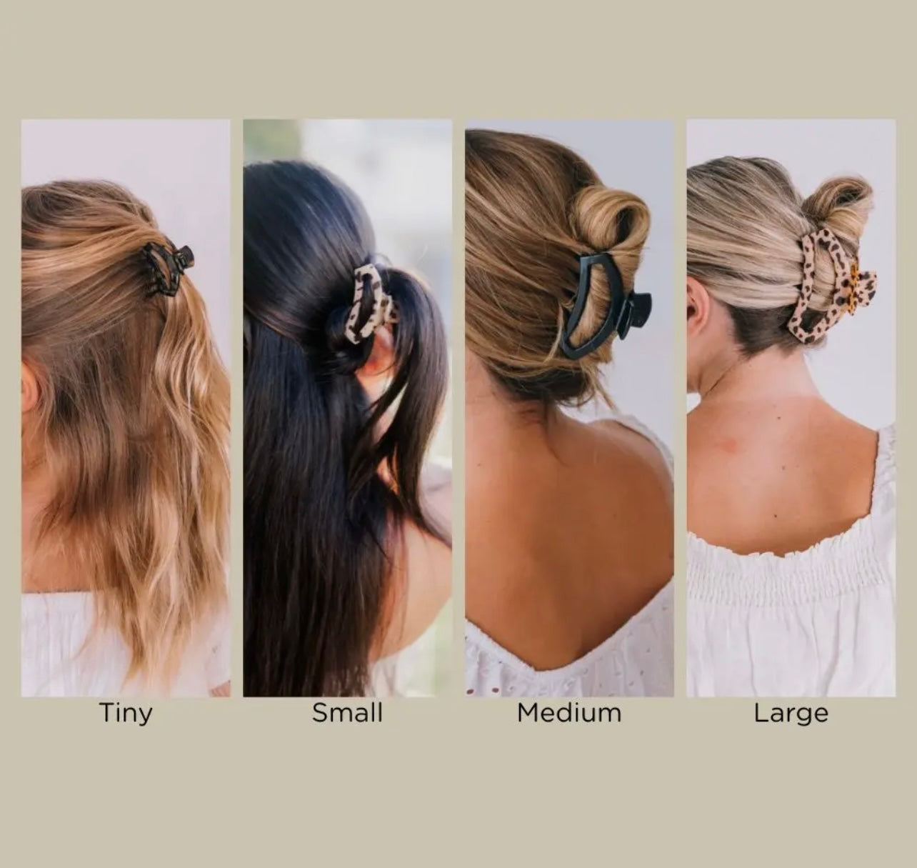 Teleties Leopard Open Claw Clip Large