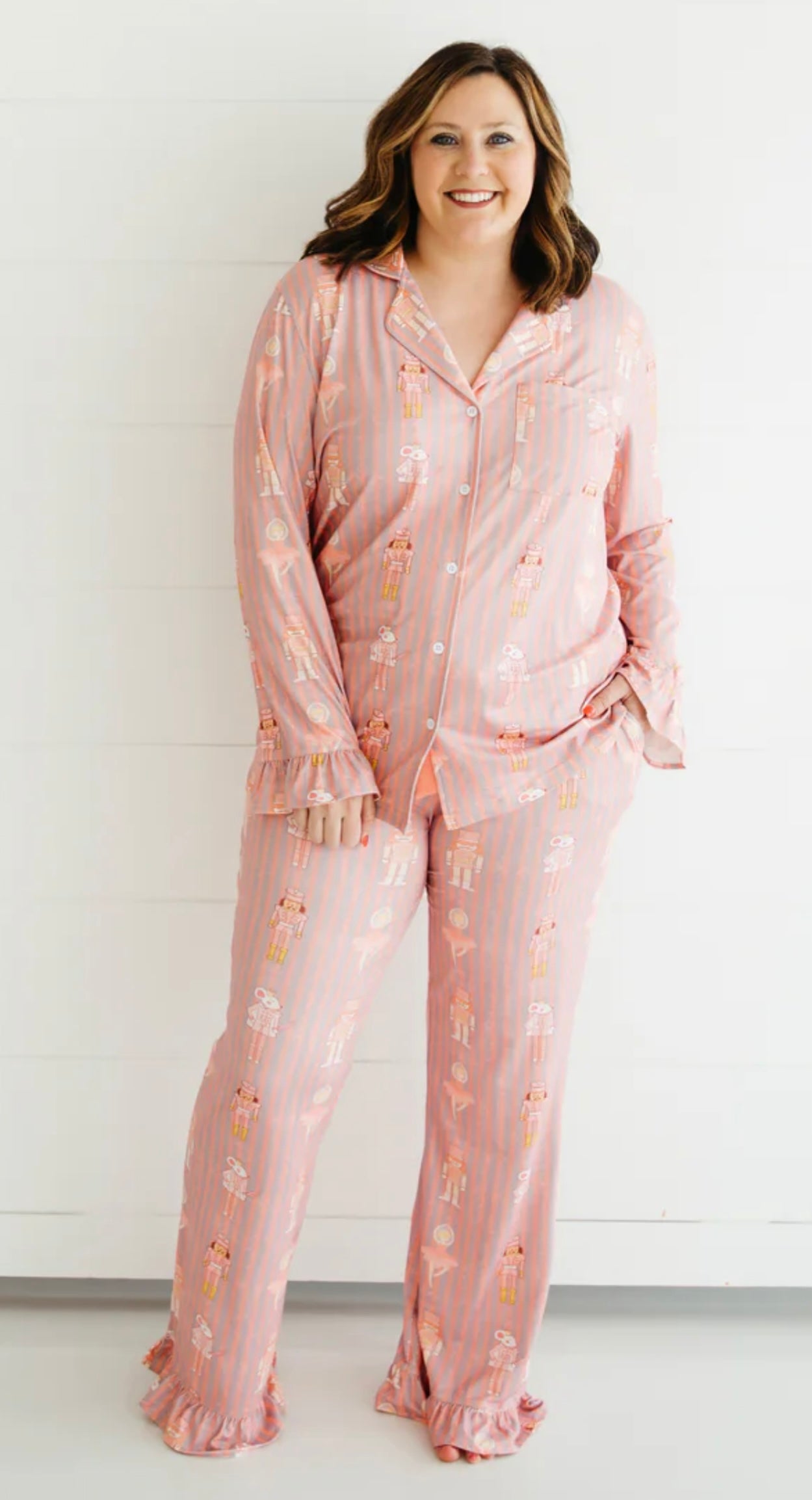 Christmas Pajama Set (Vintage Santa, Nutcracker, Gingerbread, and Traditional Trees)