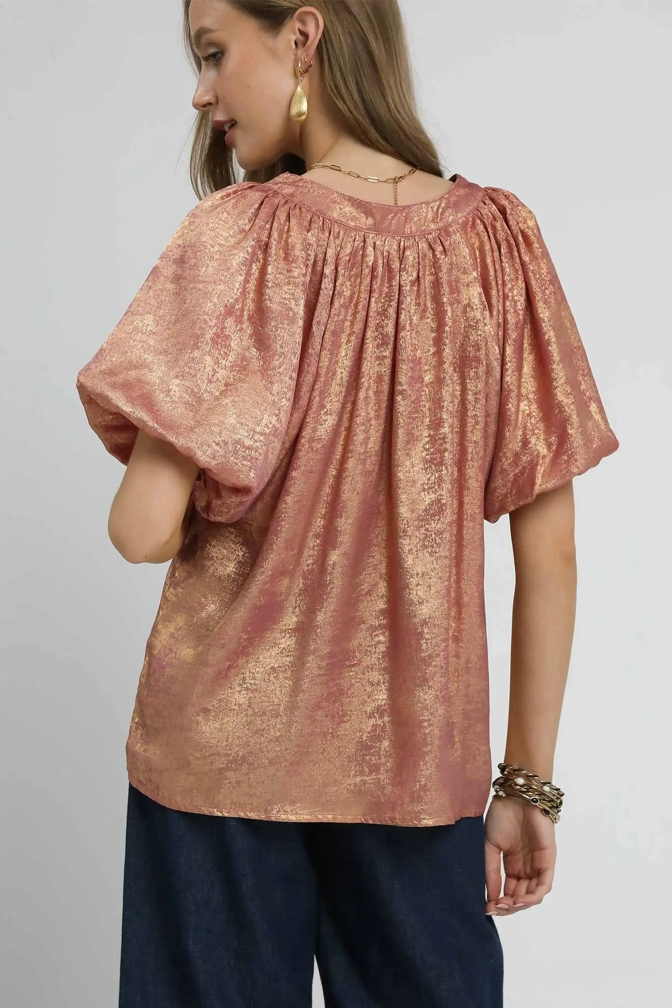 Rose Shimmer Top